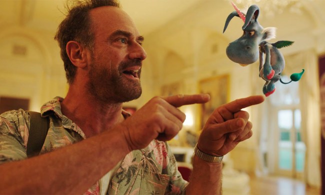 Christopher Meloni and his imaginary friend in Happy!